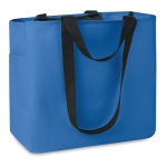 Shopping bag made of 600D polyester with inner compartment royal blue colour