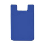 Silicone card holder with sticky tape for promotions royal blue colour