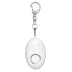 Mini alarm with LED light and keyring white colour second view