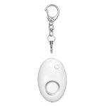 Mini alarm with LED light and keyring white colour fourth view