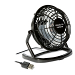 USB vintage look table fan, for promotions black colour third main view