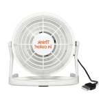 USB vintage look table fan, for promotions white colour third main view