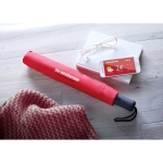 Foldable automatic folding umbrella made of silk, Ø 93 red colour main ambient view