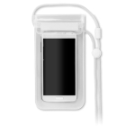 Waterproof PVC smartphone case with strap for the outdoors transparent white colour second view