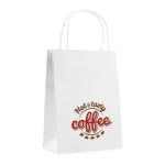 Small, economical paper bag for shops white colour main view