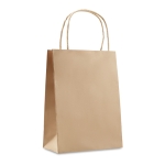 Small, economical paper bag for shops beige colour