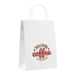 Medium-sized paper carrier bag white colour main view