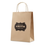 Medium-sized paper carrier bag beige colour second main view