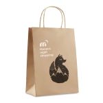 Medium-sized paper carrier bag beige colour second main view