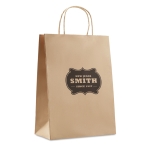 Large paper bag beige colour main view