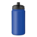 Plastic water bottle ideal for sports events, 500 ml royal blue colour