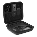 Set with mouse, hub, adapter and power bank, 4000 mAh black colour fourth view