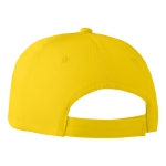 Cap with 6 panels and embroidered ventilation holes yellow colour second view