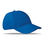 Cap with 6 panels and embroidered ventilation holes royal blue colour