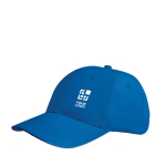 Cap with 6 panels and embroidered ventilation holes view with print area