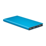 External aluminium battery charger, with colours, 8,000mAh blue colour