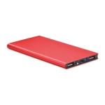 External aluminium battery charger, with colours, 8,000mAh red colour