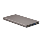 External aluminium battery charger, with colours, 8,000mAh titanium colour