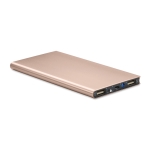 External aluminium battery charger, with colours, 8,000mAh champagne colour