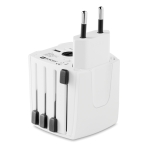 Universal travel adapter for Europe, USA/Japan, Australia/China white colour third view