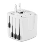 Universal travel adapter for Europe, USA/Japan, Australia/China white colour sixth view