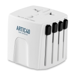 Universal travel adapter for Europe, USA/Japan, Australia/China white colour main view