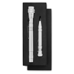 Gift set with branded flashlight and screwdriver pen silver colour fifth view