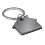 Keyring in the shape of a house for estate agents black colour