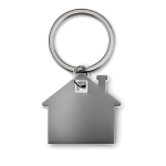 Keyring in the shape of a house for estate agents white colour second view