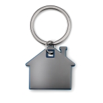 Keyring in the shape of a house for estate agents royal blue colour second view