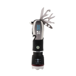 Hammer with multifunctional tool, 9 functions and flashlight black colour view with print area