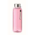 Reusable plastic bottle, BPA Free, 500 ml transparent pink colour