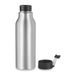 Aluminium bottle with engraving and silicone loop, 500 ml black colour second view