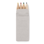 Box of 4 coloured pencils as a promotional gift for kids beige colour