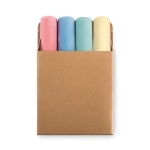 Box of 4 coloured crayons for children in a gift box beige colour sixth view