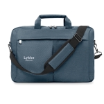 Laptop bag made of 2-tone polyester 320D, 15” blue colour second main view