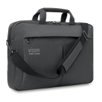 Laptop bag made of 2-tone polyester 320D, 15” grey colour main view