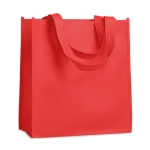 Affordable non-woven bag with short handles, 80 g/m2 red colour