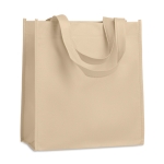 Affordable non-woven bag with short handles, 80 g/m2 ivory colour