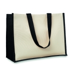 Canvas jute bag with laminated interior black colour