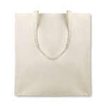 Organic tote bag with long handles, 105 g/m2 beige colour