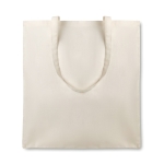 Organic tote bag with long handles, 105 g/m2 beige colour