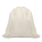 Eco drawstring bag made from 100% organic cotton, 105 g/m2 beige colour