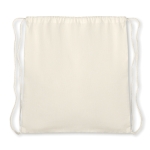 Eco drawstring bag made from 100% organic cotton, 105 g/m2 beige colour second view