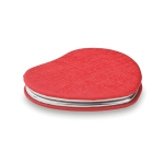 Heart-shaped pocket mirror with magnetic closure red colour second view