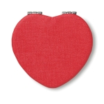 Heart-shaped pocket mirror with magnetic closure red colour third view