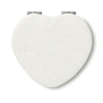 Heart-shaped pocket mirror with magnetic closure