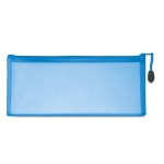 Transparent PVC pencil case as a promotional gift for children blue colour