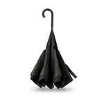 Weatherproof, reversible umbrella made of 190T, Ø 102 black colour fifth view