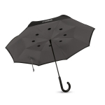 Weatherproof, reversible umbrella made of 190T, Ø 102 grey colour main view